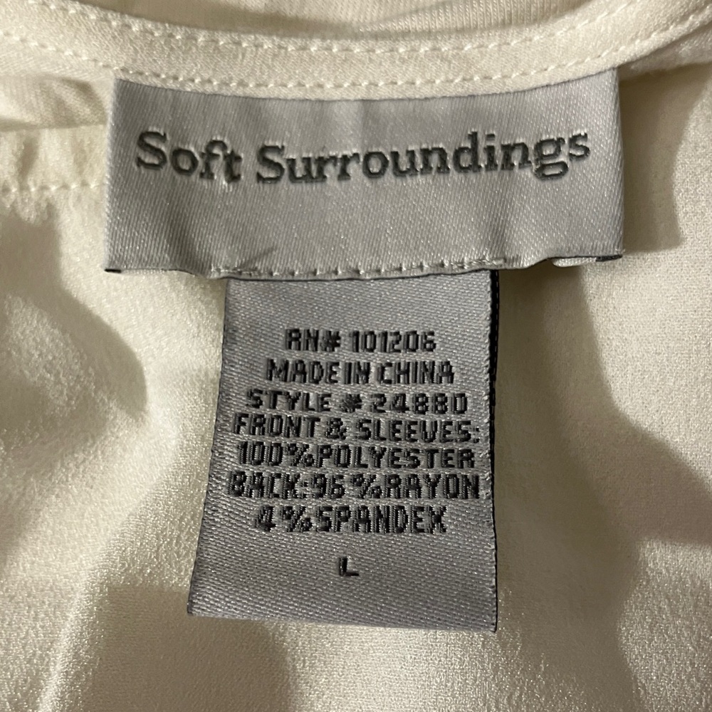 Soft Surroundings Drape Front Top L - Picture 2 of 2